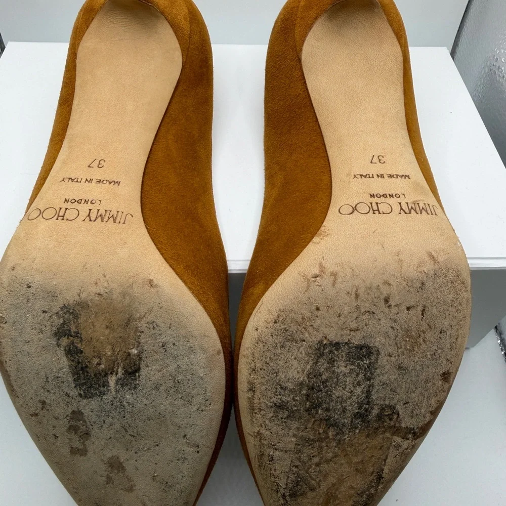 Jimmy Choo Women's Tan Suede Heels - Picture 6 of 6